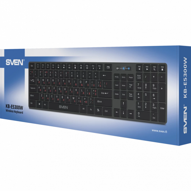 Беспроводная клавиатура SVEN KB-E5300W графит (109 кл.+12Fn) Sven KB-E5300W (SV-021139) — для бизнеса и офиса Беспроводная клавиатура SVEN KB-E5300W графит (109 кл.+12Fn) Sven KB-E5300W (SV-021139) — для бизнеса и офиса
