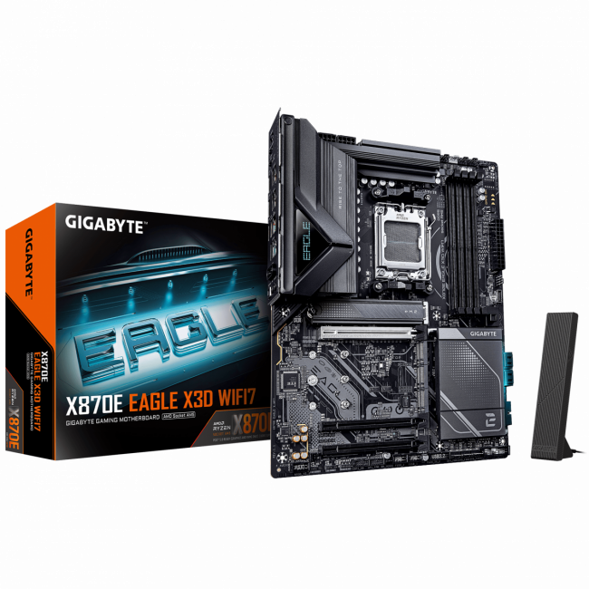 Материнская плата Gigabyte X870E EAGLE X3D WIFI7 — для бизнеса и офиса Материнская плата Gigabyte X870E EAGLE X3D WIFI7 — для бизнеса и офиса