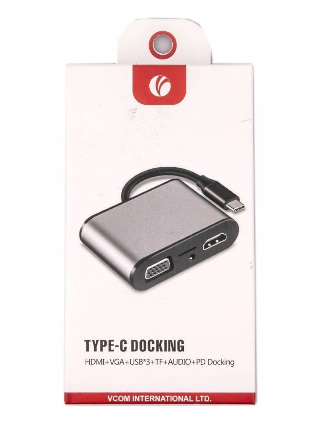 Aдаптер USB3.1 Type-CM-->HDMI +VGA+3XUSB +PD charging+TF+AUDIO,Aluminum Shell, VCOM <CU425> VCOM USB 3.2 Type-C (m) - VGA (f),HDMI (f),mini jack 3.5 mm (f),USB 3.2 Type-AF,USB 3.2 Type-C (f),2 x USB 2.0 Type-AF — для бизнеса и офиса Aдаптер USB3.1 Type-CM-->HDMI +VGA+3XUSB +PD charging+TF+AUDIO,Aluminum Shell, VCOM <CU425> VCOM USB 3.2 Type-C (m) - VGA (f),HDMI (f),mini jack 3.5 mm (f),USB 3.2 Type-AF,USB 3.2 Type-C (f),2 x USB 2.0 Type-AF — для бизнеса и офиса