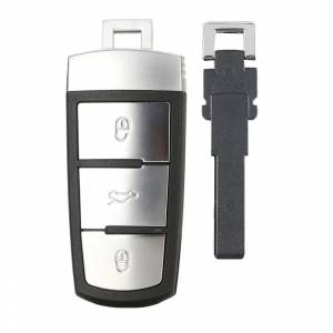 Корпус смарт ключа VOLKSWAGEN 3 кнопки + вставка HU66 (пластик)