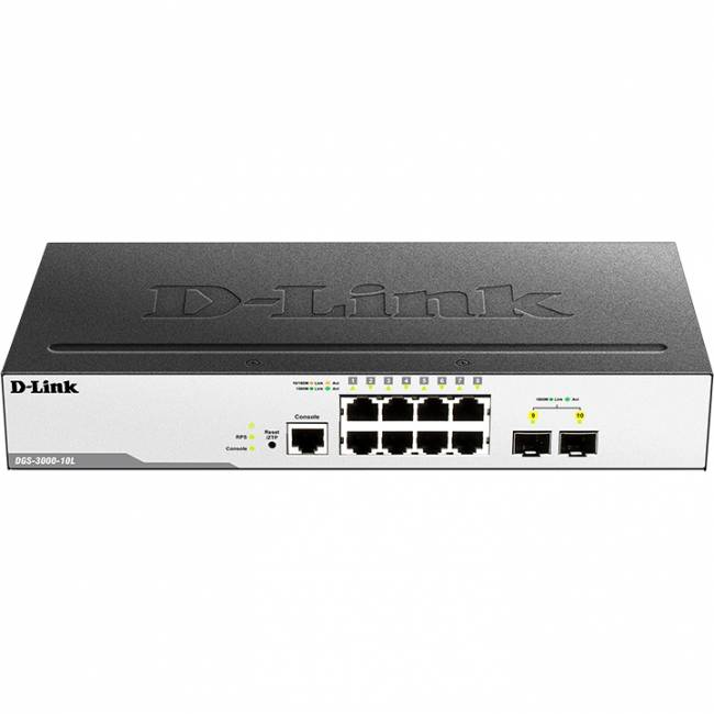 Коммутатор D-Link DGS-3000-10L/B1A — для бизнеса и офиса Коммутатор D-Link DGS-3000-10L/B1A — для бизнеса и офиса