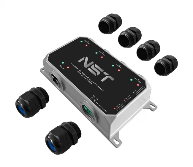 Уличный Ultra PoE удлинитель - коммутатор Gigabit Ethernet до 250м на 5 портов NST NS-EXSW-5GP/W — для бизнеса и офиса Уличный Ultra PoE удлинитель - коммутатор Gigabit Ethernet до 250м на 5 портов NST NS-EXSW-5GP/W — для бизнеса и офиса