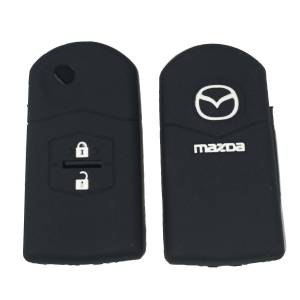 Чехол силиконовый выкидного ключа MAZDA 2 кнопки (с лого)