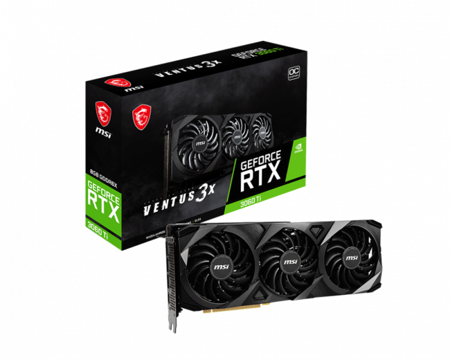 Видеокарта MSI GeForce RTX 3060 Ti VENTUS 3X 8GD6X OC — для бизнеса и офиса Видеокарта MSI GeForce RTX 3060 Ti VENTUS 3X 8GD6X OC — для бизнеса и офиса
