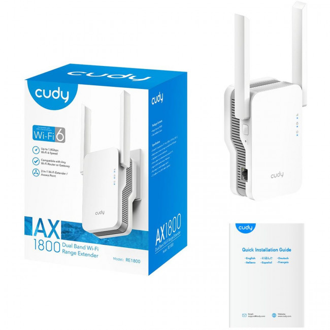 Усилитель Wi-Fi Cudy RE1800 — для бизнеса и офиса