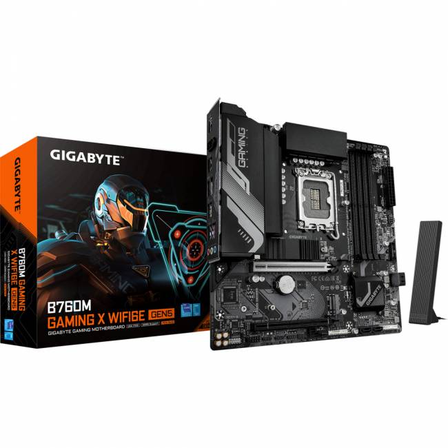 Материнская плата GIGABYTE B760M G X WF6E GEN5 — для бизнеса и офиса Материнская плата GIGABYTE B760M G X WF6E GEN5 — для бизнеса и офиса