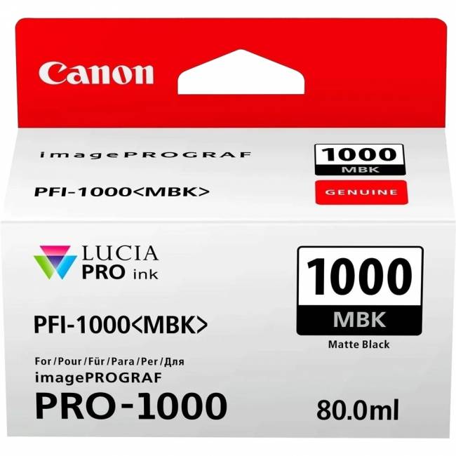Картридж Canon PFI-1000 MBK (0545C001) — для бизнеса и офиса Картридж Canon PFI-1000 MBK (0545C001) — для бизнеса и офиса
