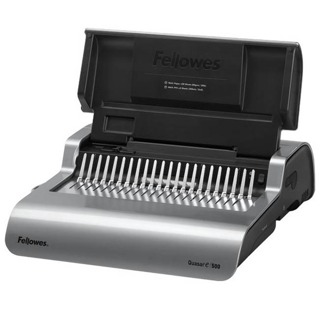 Переплетчик Fellowes QUASAR-E на пл. пружину с эл. перфорацией, сшивает до 500 лст., перф. 25 лст. Fellowes FS-56209 — для бизнеса и офиса