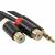 Переходник-разветвитель Vention гибкий Jack 3.5 mm M/2RCA F - 0.3 м Чёрный Разветвитель Vention mini jack 3.5 mm(m)/RCA(f) - 0.3 м (VAB-R02-B030) — для бизнеса и офиса
