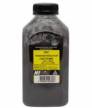 Тонер Hi-Black Универсальный для Oki С831/C861, Bk, 220 г, банка