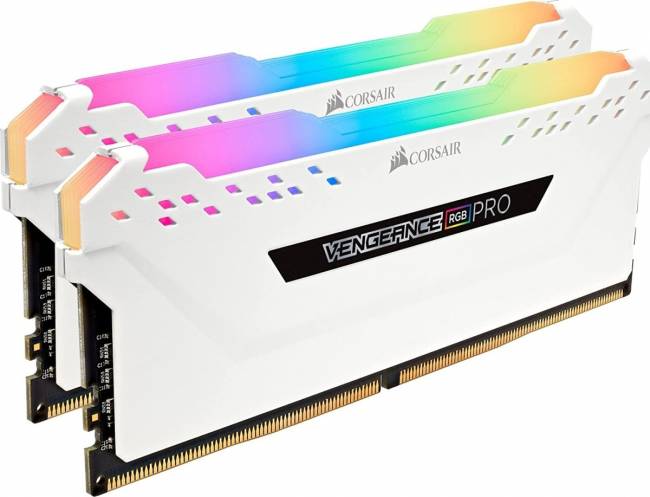 Память оперативная Corsair VENGEANCE RGB PRO CMW16GX4M2C3600C18W — для бизнеса и офиса Память оперативная Corsair VENGEANCE RGB PRO CMW16GX4M2C3600C18W — для бизнеса и офиса