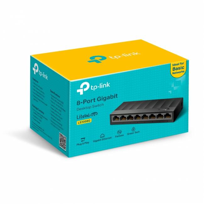 Коммутатор TP-Link LS1008G — для бизнеса и офиса Коммутатор TP-Link LS1008G — для бизнеса и офиса