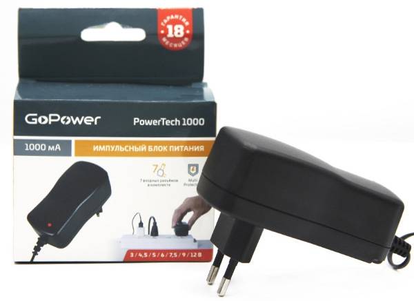 Блок питания GoPower PowerTech 1000 универсальн. импульсный (1/100) Блок питания GoPower PowerTech 1000 — для бизнеса и офиса Блок питания GoPower PowerTech 1000 универсальн. импульсный (1/100) Блок питания GoPower PowerTech 1000 — для бизнеса и офиса
