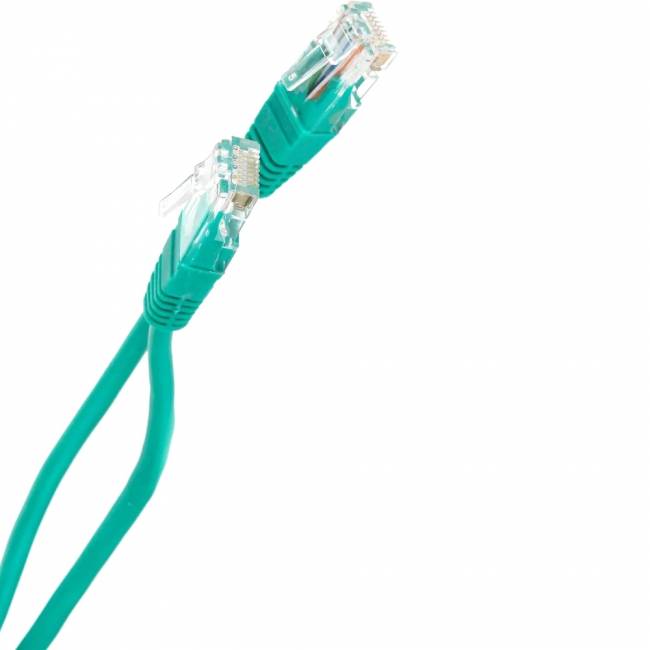 Патчкорд литой "Telecom" UTP кат.5е 5,0м зеленый VCOM NA102-G-5M — для бизнеса и офиса