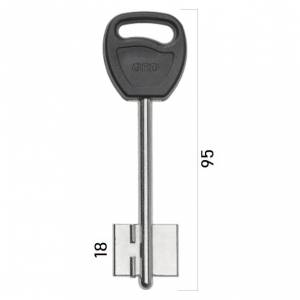 Заготовка дверного ключа Гардиан-2 GRD2DP 95*22,4*17,7 мм