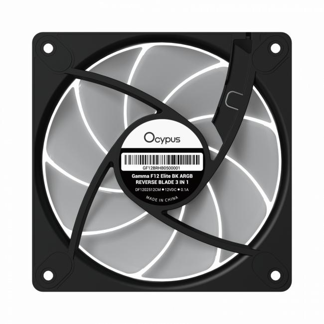 Кулер для корпуса Ocypus Gamma-F12-BK1AM01E-GL — для бизнеса и офиса