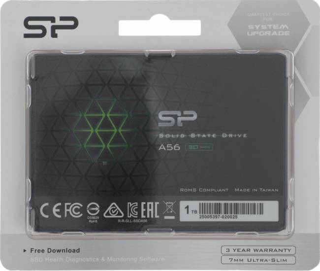 Накопитель SSD Silicon Power SP001TBSS3A56A25 — для бизнеса и офиса Накопитель SSD Silicon Power SP001TBSS3A56A25 — для бизнеса и офиса