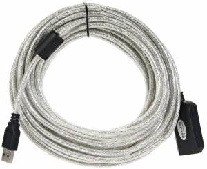 Кабель-адаптер USB2.0-repeater, удлинительный активный <Am-->Af> 10м VCOM <VUS7049-10M> VCOM USB 2.0 Type-AM - USB 2.0 Type-AF 10м