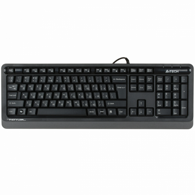 Клавиатура A4Tech Fstyler FKS10 черный/серый USB (FKS10 GREY) A4Tech FKS10 GREY — для бизнеса и офиса Клавиатура A4Tech Fstyler FKS10 черный/серый USB (FKS10 GREY) A4Tech FKS10 GREY — для бизнеса и офиса