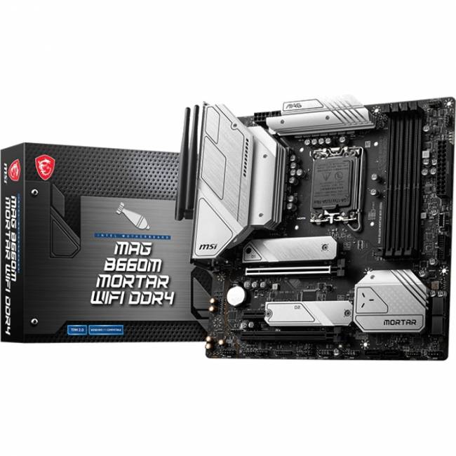 Материнская плата MSI MAG B660M MORTAR WIFI DDR4 — для бизнеса и офиса Материнская плата MSI MAG B660M MORTAR WIFI DDR4 — для бизнеса и офиса