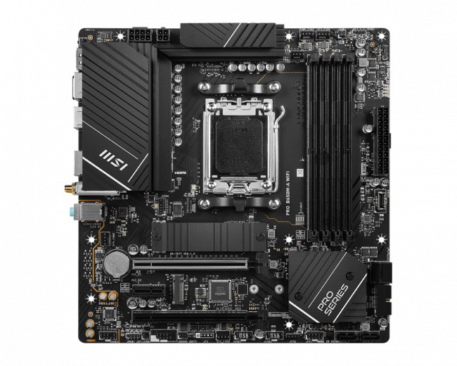 Материнская плата MSI PRO B650M-A WIFI — для бизнеса и офиса Материнская плата MSI PRO B650M-A WIFI — для бизнеса и офиса