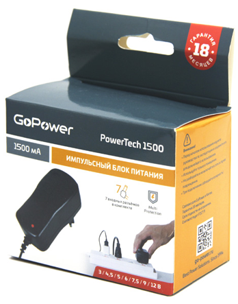 Блок питания GoPower PowerTech 1500 универсальн. импульсный (1/50) Блок питания GoPower PowerTech 1500 — для бизнеса и офиса Блок питания GoPower PowerTech 1500 универсальн. импульсный (1/50) Блок питания GoPower PowerTech 1500 — для бизнеса и офиса
