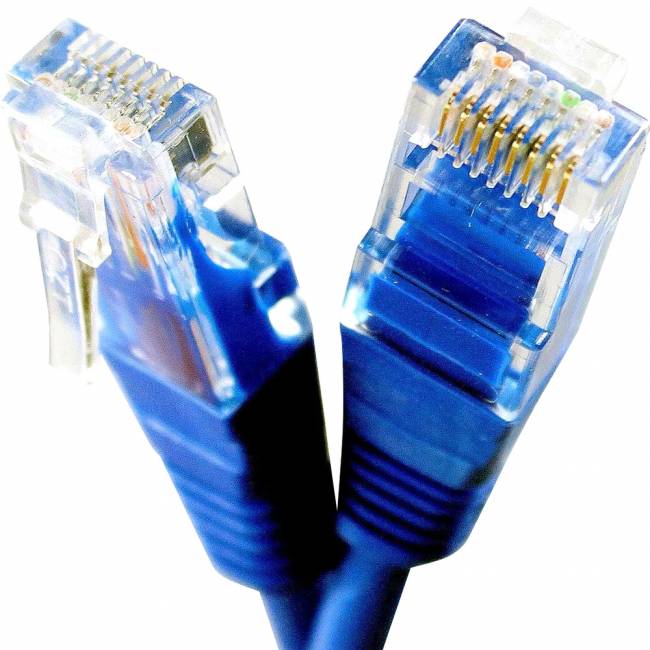 Патчкорд литой "Telecom" UTP кат.5е 0,5м синий VCOM NA102-L-0.5M — для бизнеса и офиса