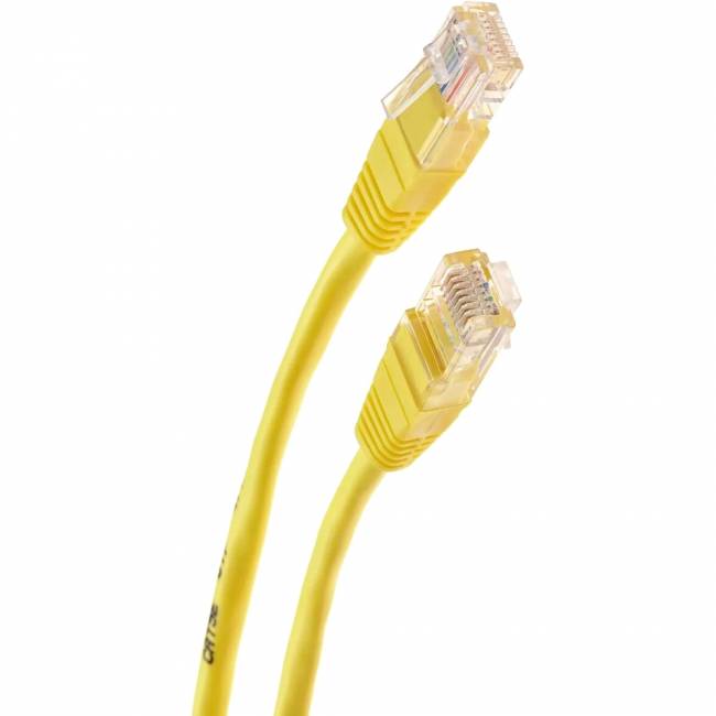 Патчкорд литой "Telecom" UTP кат.5е 15,0м желтый VCOM NA102-Y-15M — для бизнеса и офиса Патчкорд литой "Telecom" UTP кат.5е 15,0м желтый VCOM NA102-Y-15M — для бизнеса и офиса