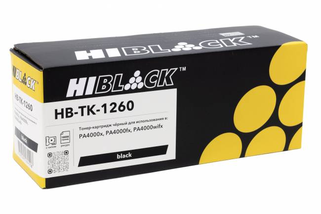 Тонер-картридж Hi-Black (HB-TK-1260) для Kyocera PA4000x/PA4000fx/PA4000wifx, 10K — для бизнеса и офиса Тонер-картридж Hi-Black (HB-TK-1260) для Kyocera PA4000x/PA4000fx/PA4000wifx, 10K — для бизнеса и офиса