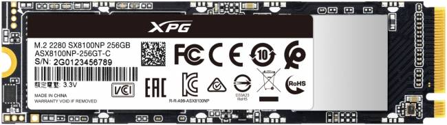 Твердотельный накопитель XPG SX8100 ASX8100NP-256GT-C — для бизнеса и офиса Твердотельный накопитель XPG SX8100 ASX8100NP-256GT-C — для бизнеса и офиса