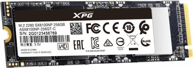 Твердотельный накопитель XPG SX8100 ASX8100NP-256GT-C — для бизнеса и офиса Твердотельный накопитель XPG SX8100 ASX8100NP-256GT-C — для бизнеса и офиса