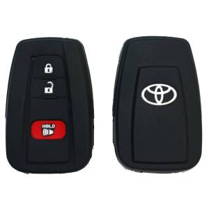 Чехол силиконовый смарт ключа TOYOTA 2+1 кнопки (с лого)