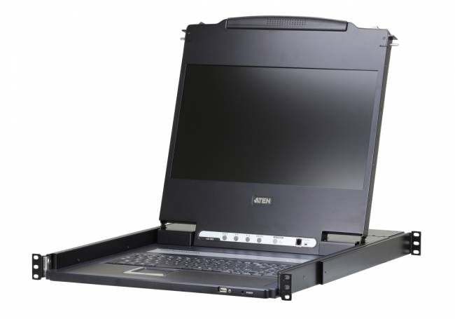 Kонсоль управления, для KVM-переключателей, электрон., 19", HD, SVGA+KBD+MOUSE PS/2 USB,DVI с KVM шнуром USB 1.8м, LCD экран 17", лат./рус.Kлав., (выход на вторую конс 1280x1024 75Hz DDC2BKрепление SINGLE RAIL доп.порт USB A-типа Female) ATEN CL6700MW — для бизнеса и офиса Kонсоль управления, для KVM-переключателей, электрон., 19", HD, SVGA+KBD+MOUSE PS/2 USB,DVI с KVM шнуром USB 1.8м, LCD экран 17", лат./рус.Kлав., (выход на вторую конс 1280x1024 75Hz DDC2BKрепление SINGLE RAIL доп.порт USB A-типа Female) ATEN CL6700MW — для бизнеса и офиса