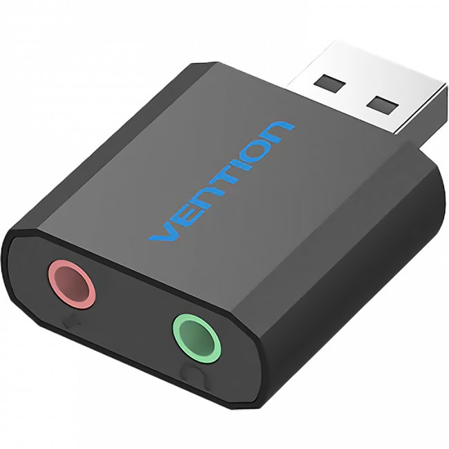 Внешняя звуковая карта Vention USB Черная Vention VAB-S17-B — для бизнеса и офиса Внешняя звуковая карта Vention USB Черная Vention VAB-S17-B — для бизнеса и офиса