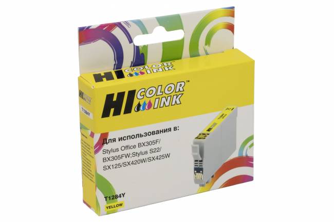 Картридж Hi-Black (HB-T1284) для Epson Stylus S22/SX125/SX420W/SX425W/BX305F, Y — для бизнеса и офиса Картридж Hi-Black (HB-T1284) для Epson Stylus S22/SX125/SX420W/SX425W/BX305F, Y — для бизнеса и офиса