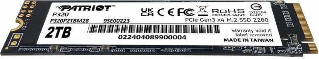 Накопитель SSD Patriot P320P2TBM28 — для бизнеса и офиса