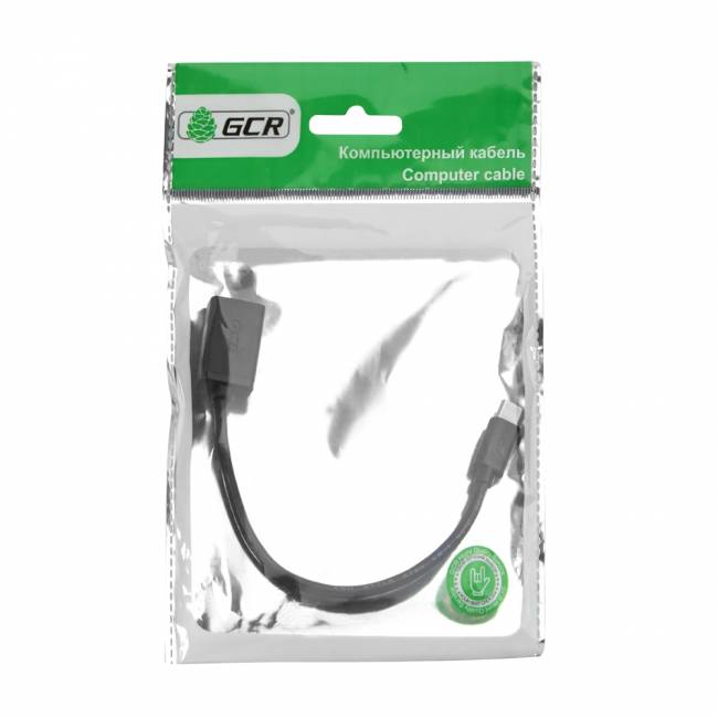 Greenconnect Адаптер переходник OTG 0.5m USB 2.0, CM/AF, черный, 28/28 AWG, экран, армированный, морозостойкий, GCR-UCO1AF-BB2S-0.5m Greenconnect OTG 0.5м USB 2.0, CM/AF, черный, 28/28 AWG, экран, армированный, морозостойкий, GCR-UCO1AF-BB2S-0.5m — для бизнеса и офиса