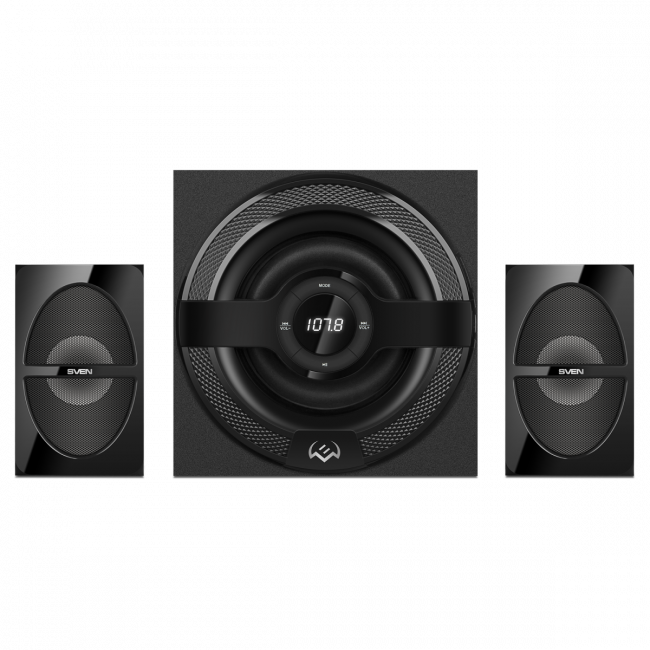 Акустическая система SVEN MS-2085, черный (60 Вт, Bluetooth, подсветка, пульт, дисплей, FM, USB, SD) Sven SV-020101 — для бизнеса и офиса Акустическая система SVEN MS-2085, черный (60 Вт, Bluetooth, подсветка, пульт, дисплей, FM, USB, SD) Sven SV-020101 — для бизнеса и офиса