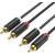Кабель Vention аудио 2RCA M/2RCA M - 3м Чёрный Кабель Vention 2RCA(m)/2RCA(m) - 3 м (BCMBI) — для бизнеса и офиса