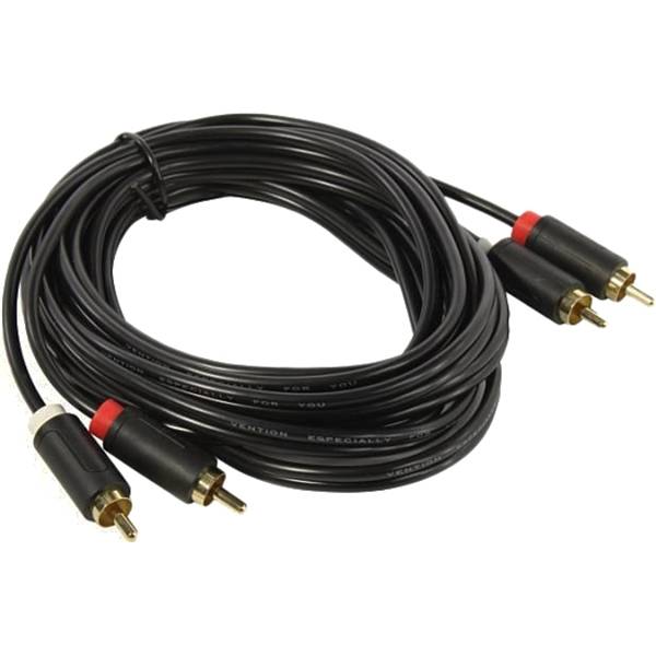 Кабель Vention аудио 2RCA M/2RCA M - 3м Чёрный Кабель Vention 2RCA(m)/2RCA(m) - 3 м (BCMBI) — для бизнеса и офиса