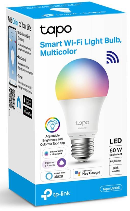 Умная Wi-Fi лампа TP-Link Tapo L530E — для бизнеса и офиса Умная Wi-Fi лампа TP-Link Tapo L530E — для бизнеса и офиса