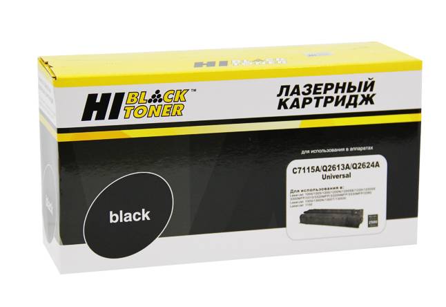 Картридж Hi-Black (HB-C7115A/Q2613A/Q2624A) для HP LJ 1200/1300/1150, Универсальный, 2,5K — для бизнеса и офиса Картридж Hi-Black (HB-C7115A/Q2613A/Q2624A) для HP LJ 1200/1300/1150, Универсальный, 2,5K — для бизнеса и офиса