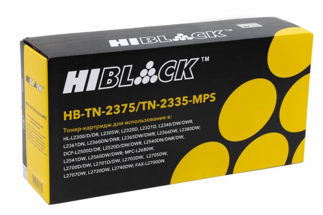 Тонер-картридж Hi-Black (HB-TN-2375/TN-2335-MPS) для Brother HL-L2300/2305/2320/2340/2360, 10K — для бизнеса и офиса Тонер-картридж Hi-Black (HB-TN-2375/TN-2335-MPS) для Brother HL-L2300/2305/2320/2340/2360, 10K — для бизнеса и офиса