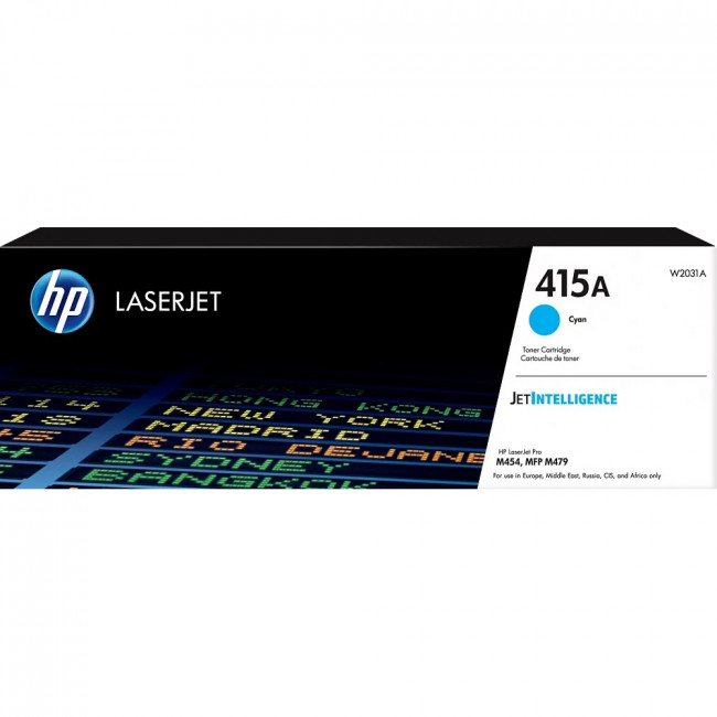 Тонер-картридж HP 415A Cyan Original LaserJet Toner Cartridge (W2031A) — для бизнеса и офиса Тонер-картридж HP 415A Cyan Original LaserJet Toner Cartridge (W2031A) — для бизнеса и офиса