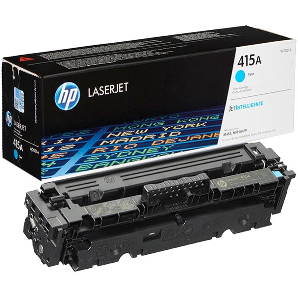 Тонер-картридж HP 415A Cyan Original LaserJet Toner Cartridge (W2031A) — для бизнеса и офиса Тонер-картридж HP 415A Cyan Original LaserJet Toner Cartridge (W2031A) — для бизнеса и офиса