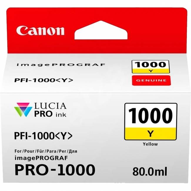 Картридж Canon PFI-1000 Y (0549C001) — для бизнеса и офиса Картридж Canon PFI-1000 Y (0549C001) — для бизнеса и офиса