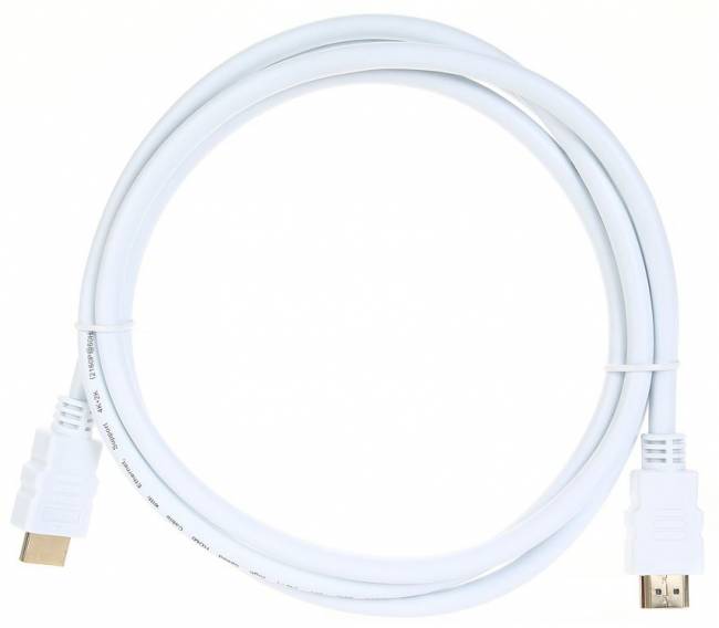 Кабель HDMI 19M/M ver 2.0, 1.8М, белый  Aopen <ACG711W-1.8M> AOpen HDMI (m) - HDMI (m) 1.8м — для бизнеса и офиса