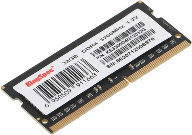 Память DDR4 32GB 3200MHz SHENZHEN KINGSPEC ELECTRONICS TECHNOLOGY CO LTD KS3200D4N12032G — для бизнеса и офиса Память DDR4 32GB 3200MHz SHENZHEN KINGSPEC ELECTRONICS TECHNOLOGY CO LTD KS3200D4N12032G — для бизнеса и офиса