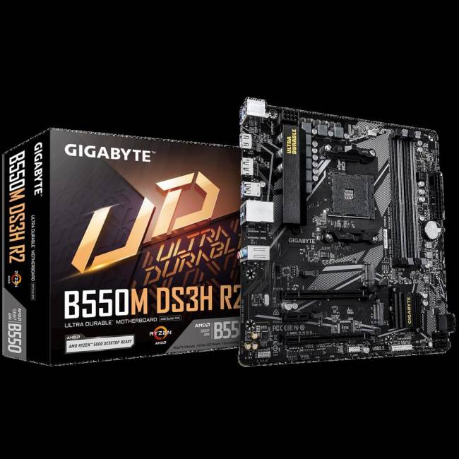 Материнская плата Gigabyte B550M DS3H R2 — для бизнеса и офиса Материнская плата Gigabyte B550M DS3H R2 — для бизнеса и офиса