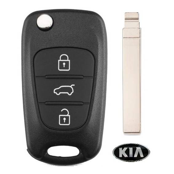 Корпус выкидного ключа KIA 3 кнопки HU134 KIA9, с лого — для бизнеса и офиса Корпус выкидного ключа KIA 3 кнопки HU134 KIA9, с лого — для бизнеса и офиса